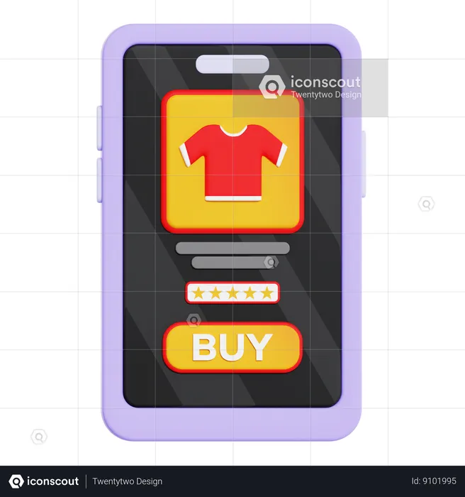 Online Cloth Shopping  3D Icon