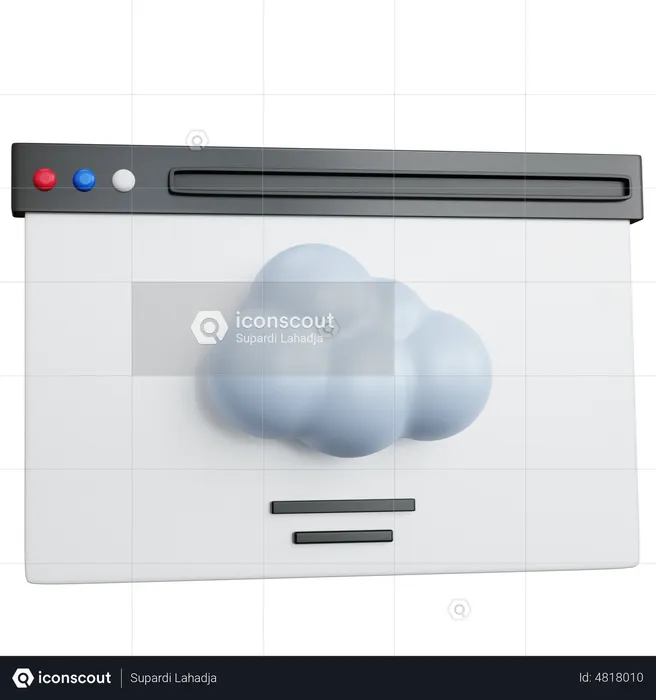 Online Cloud  3D Icon