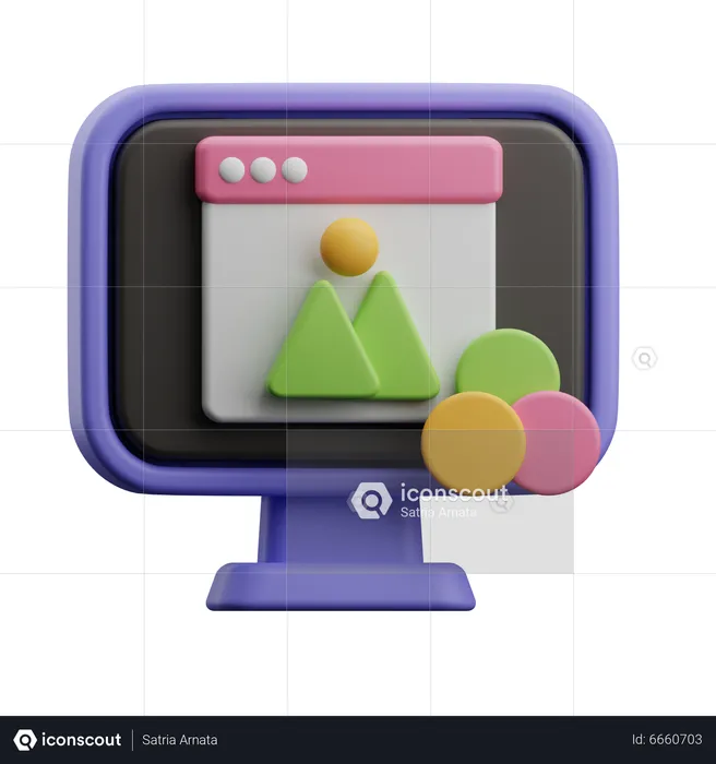 Online Color Combination  3D Icon