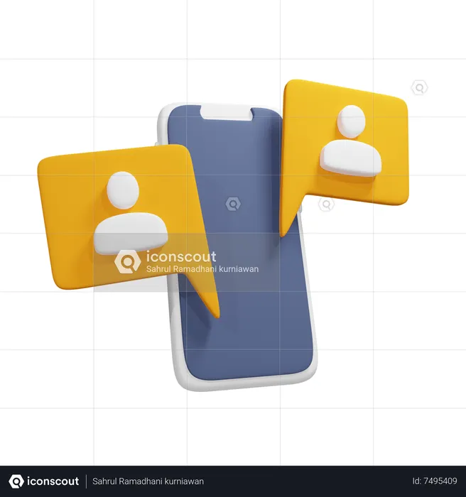 Online Communication  3D Icon