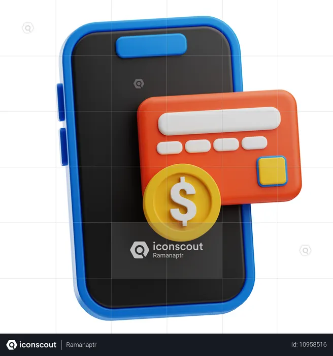 Online Credit Card  3D Icon