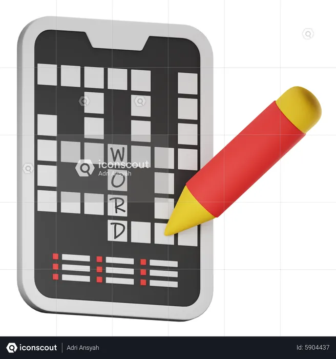 Online Crossword Puzzle  3D Icon
