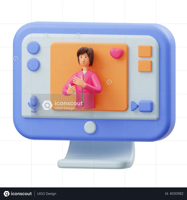Online Dating  3D Illustration