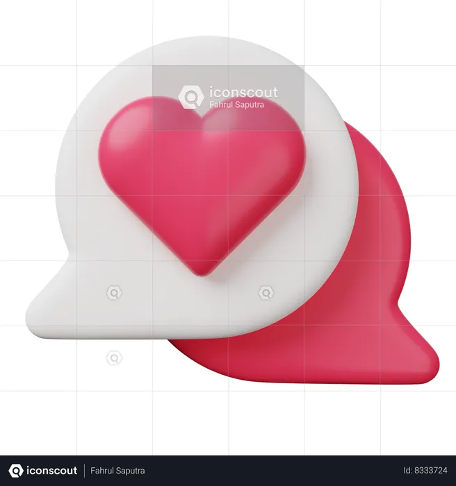 Online Dating Chat  3D Icon