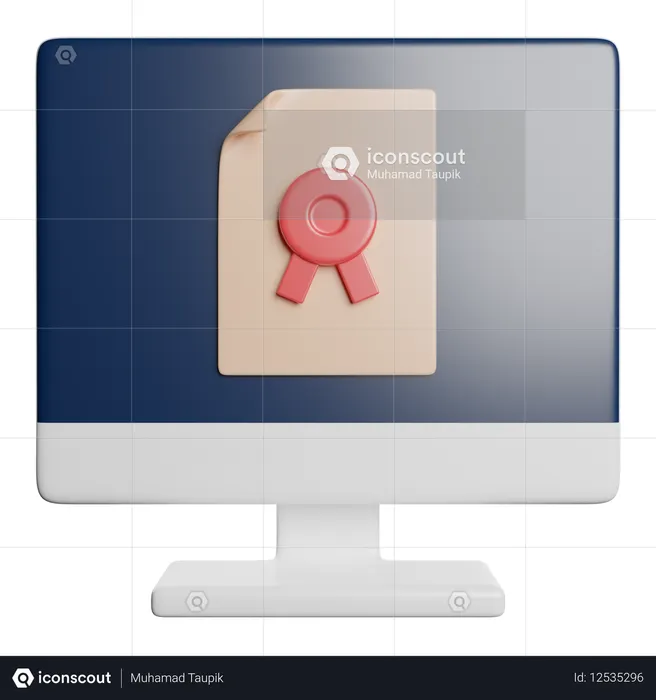 Online Degree  3D Icon