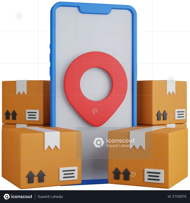 Online Delivery Location  3D Icon