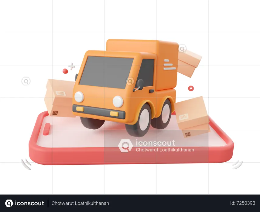 Online Delivery Service  3D Icon