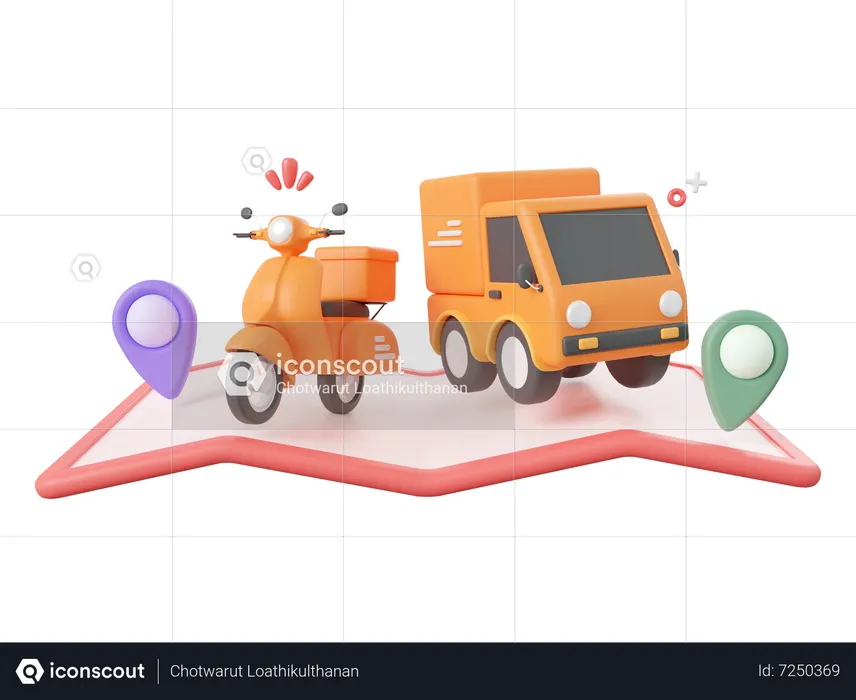 Online Delivery Service  3D Icon