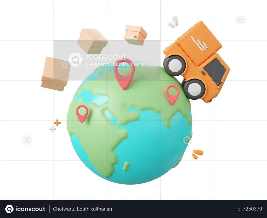 Online Delivery Service  3D Icon