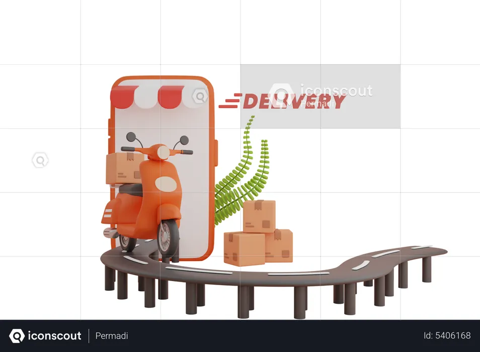 Online delivery tracking  3D Illustration