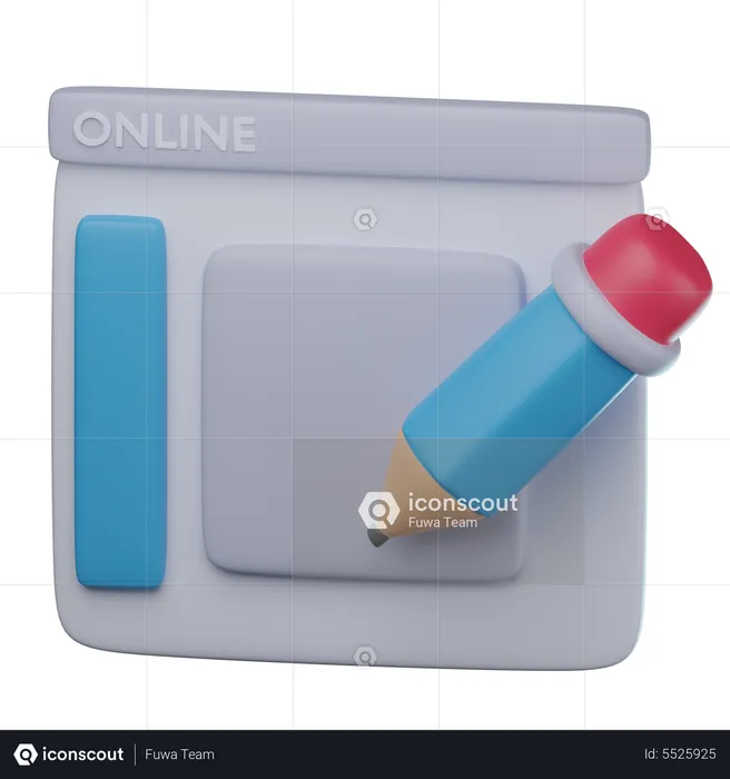 Online Design  3D Icon