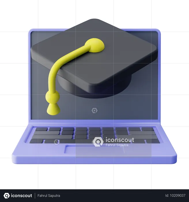 Online Distance Learning  3D Icon