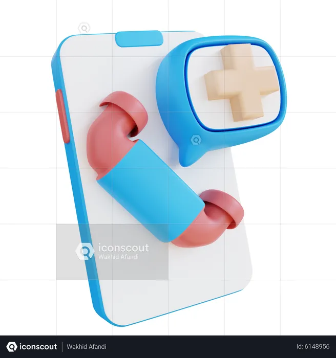 Online Doctor Consulting  3D Icon