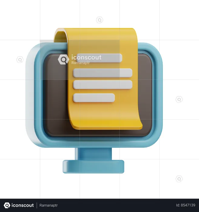 Online Document  3D Icon