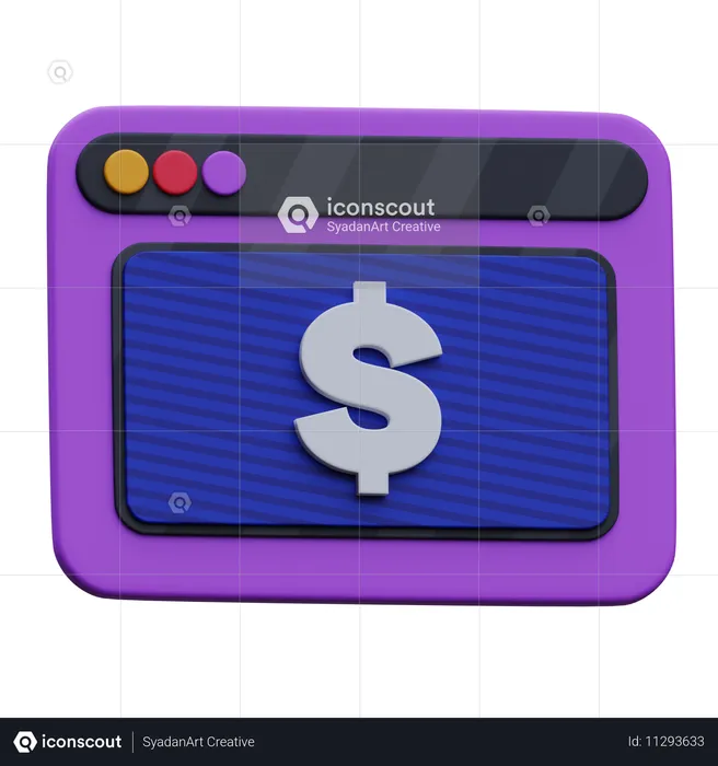 Online-Dollar  3D Icon