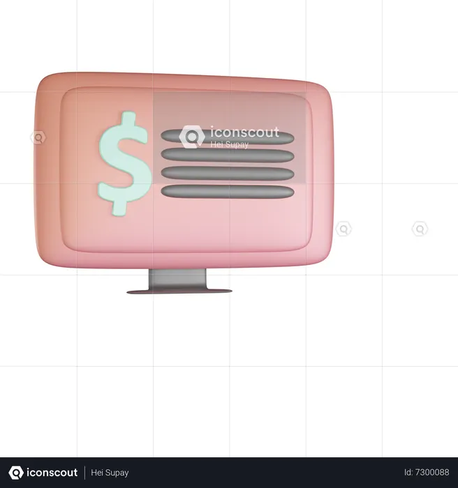 Online Dollar  3D Icon