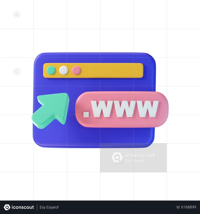 Online-Domain-Klick  3D Icon