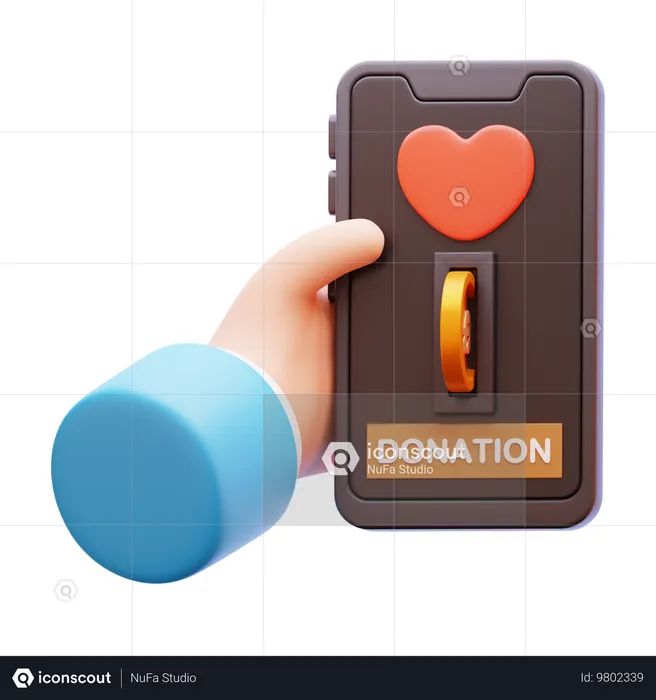 Online Donation  3D Icon