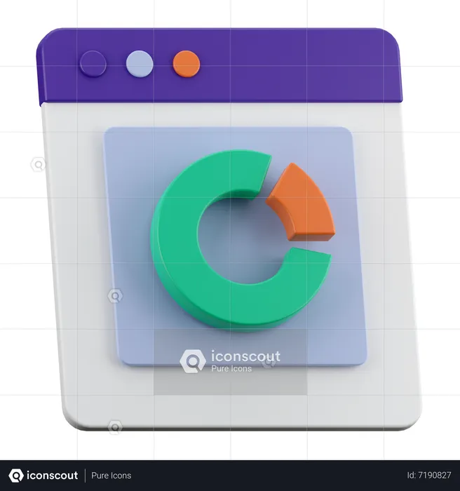 Online-Donut-Diagramm  3D Icon