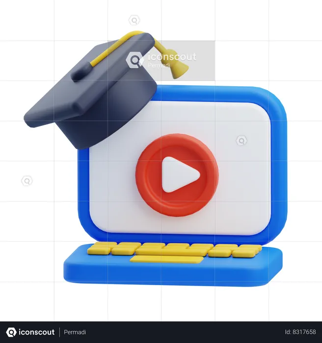 Online Education  3D Icon