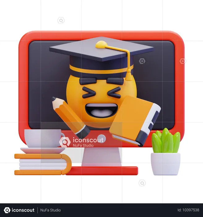 Online Education  3D Icon