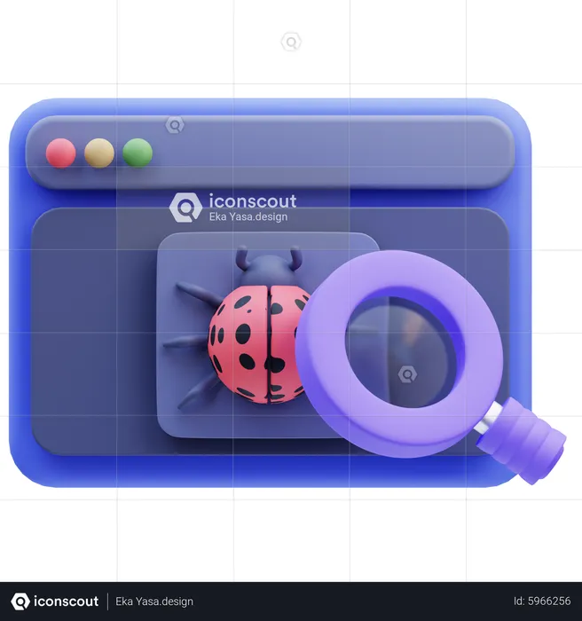 Encontrar bug on-line  3D Icon