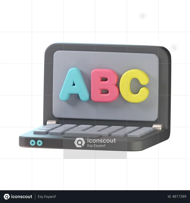 Online English Class  3D Icon