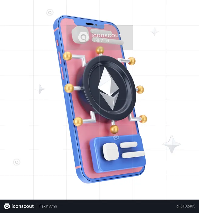 Online Ethereum  3D Icon