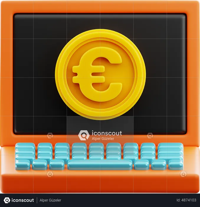 Online Euro  3D Icon