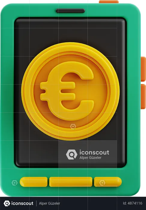 Euros en línea  3D Icon