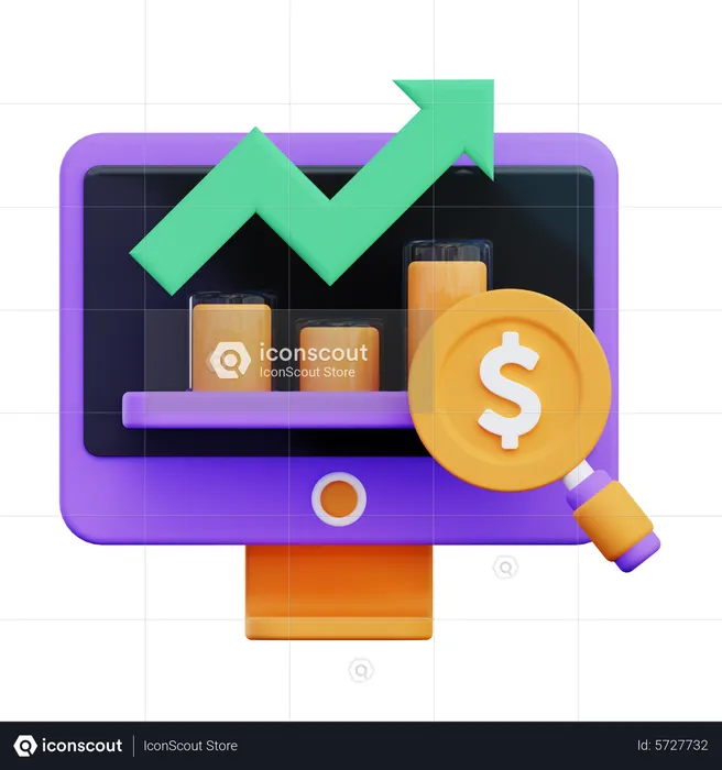 Online Expensive Report  3D Icon