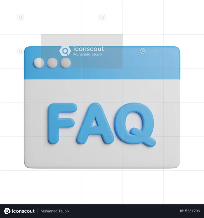 Online Faq  3D Icon