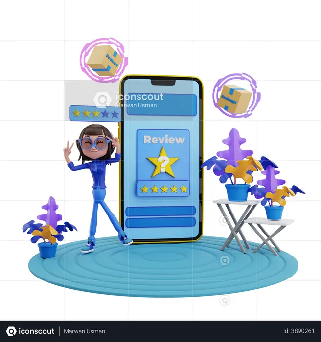 Online feedback  3D Illustration