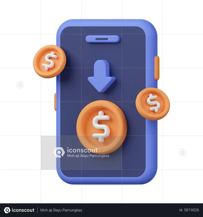 Finanzieller Verlust im Internet  3D Icon