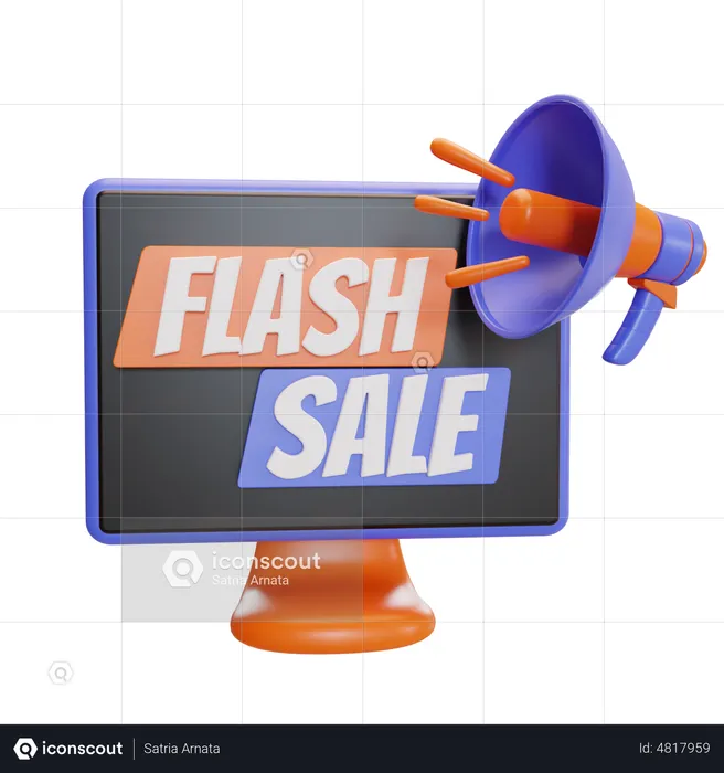 Online Flash Sale  3D Icon