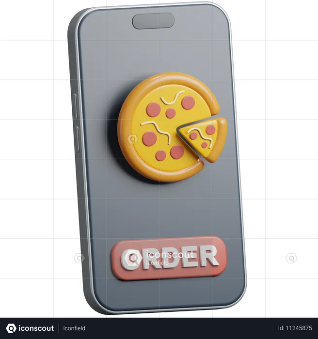 Online Food Order  3D Icon