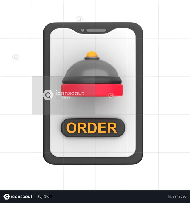 Online Food Order  3D Icon