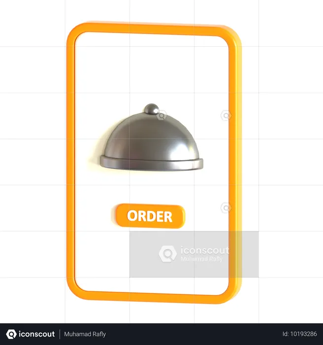 Online Food Order  3D Icon