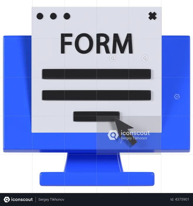 Online Form  3D Illustration