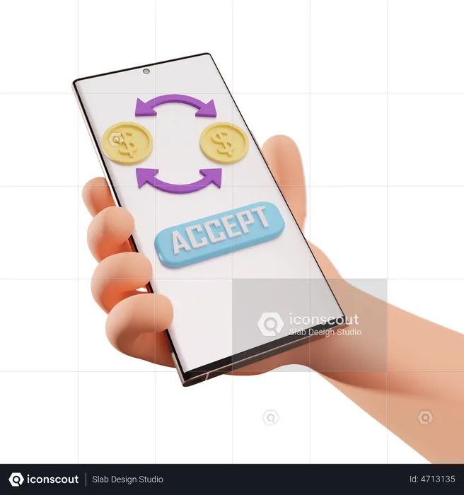 Online-Geldüberweisung  3D Illustration