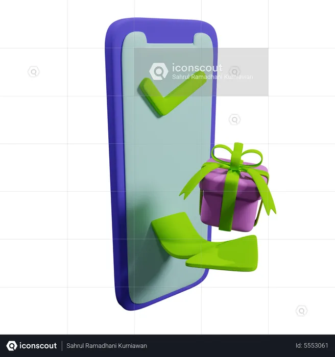 Online Gift Purchase  3D Icon