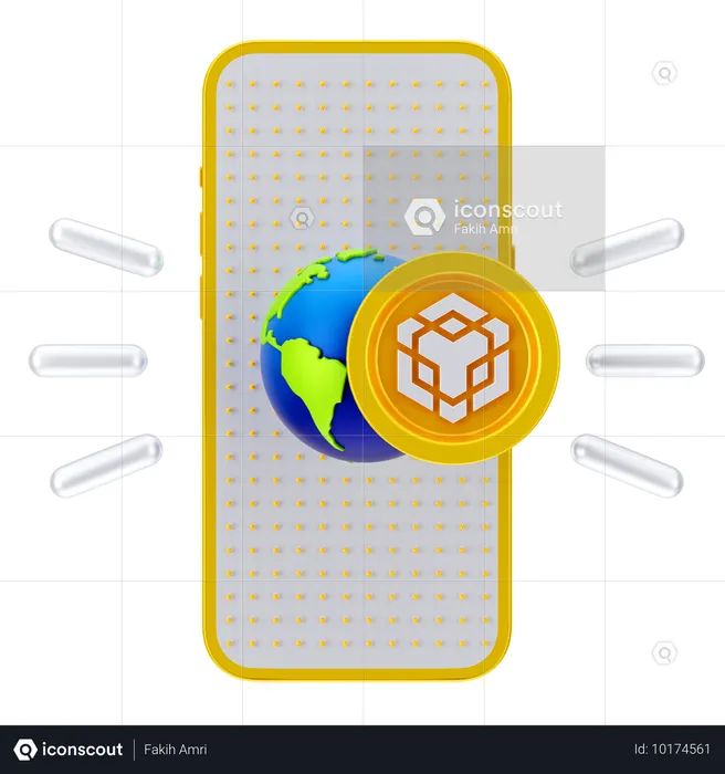 Globales Online-Binance  3D Icon