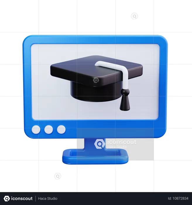 Online Graduation  3D Icon