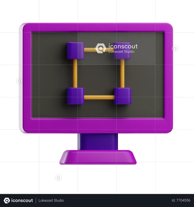 Online Graphic Design  3D Icon