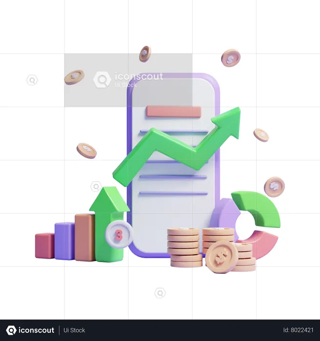 Online Growth  3D Icon