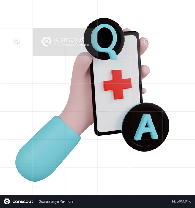 Online Healthcare Support  3D Icon