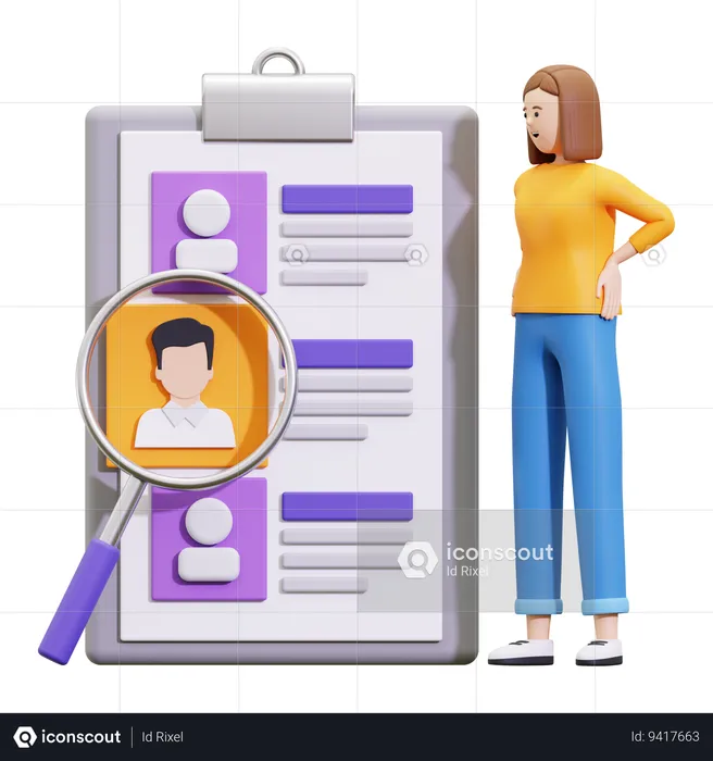Online Hiring And Recruitment  3D Illustration