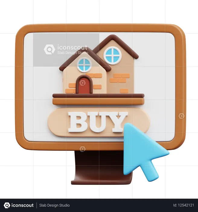 オンラインで住宅を購入する  3D Icon