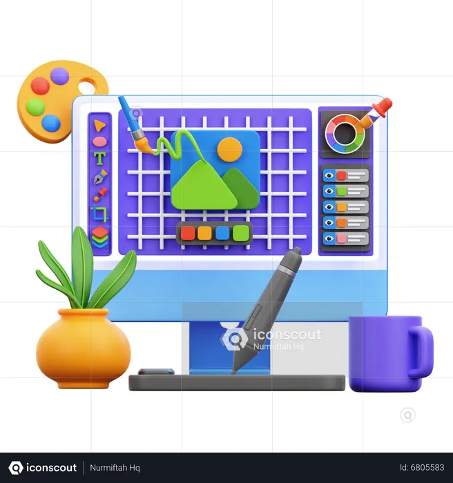 Online Image Editor  3D Illustration