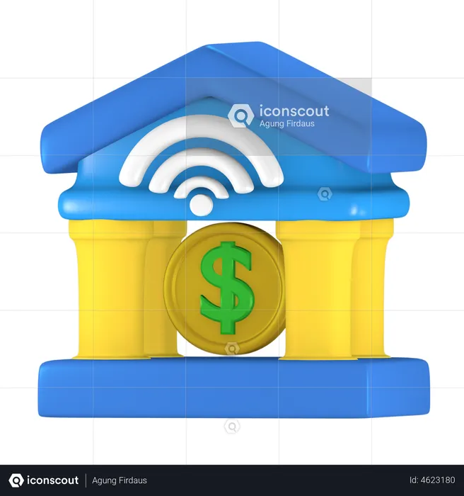 Online Internet Banking  3D Illustration